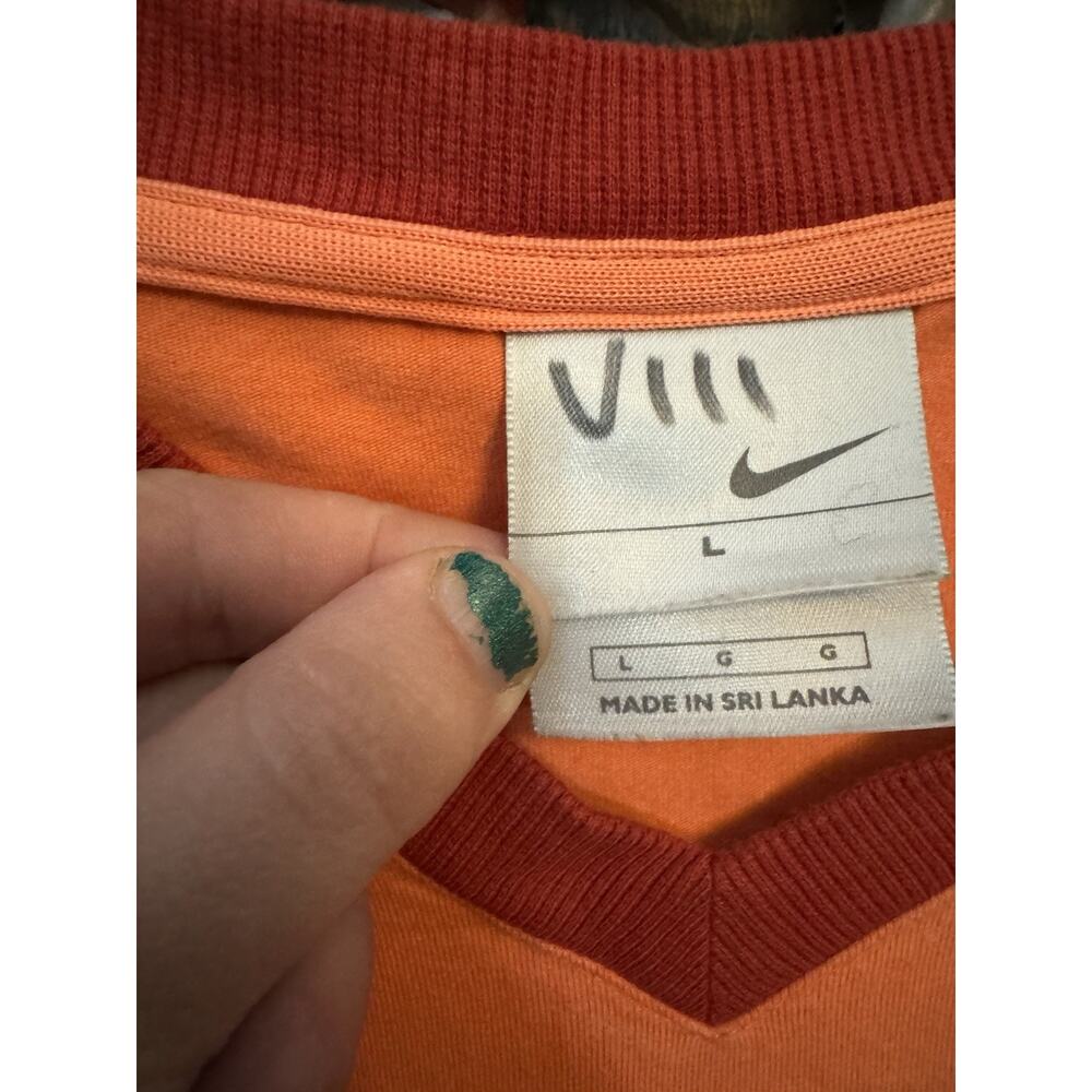 Nike Striped Las Vegas Red Orange Womans T Shirt Large - Picture 2 of 5